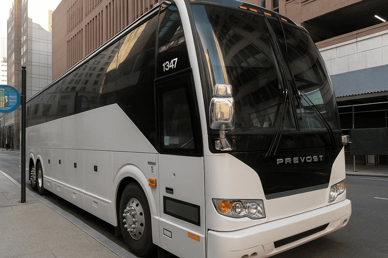 a Omaha Coach Bus Service coach bus