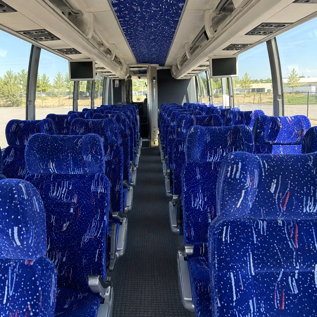 56 passenger charter bus interior